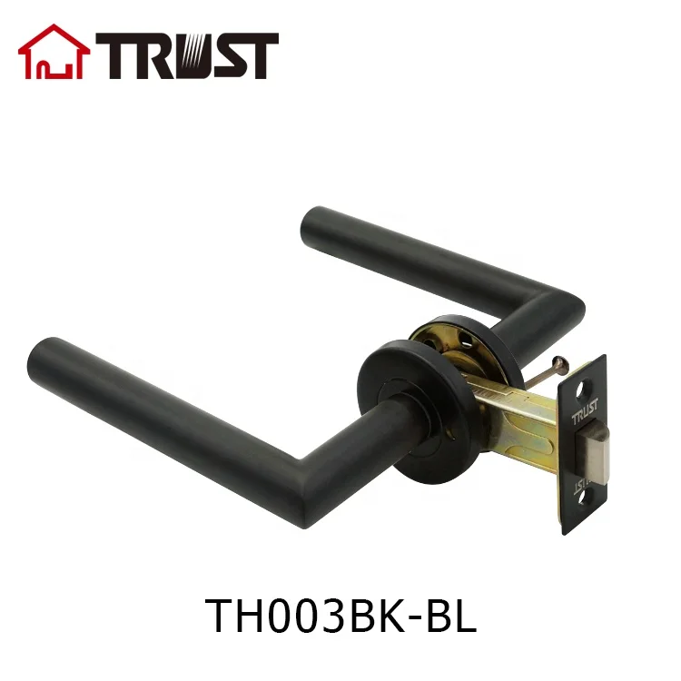 TRUST TH003-BL-BK Рычажная ручка для ванной комнаты дверной замок