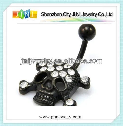 Оптовая продажа хирургическая сталь черепа пупок кольцо