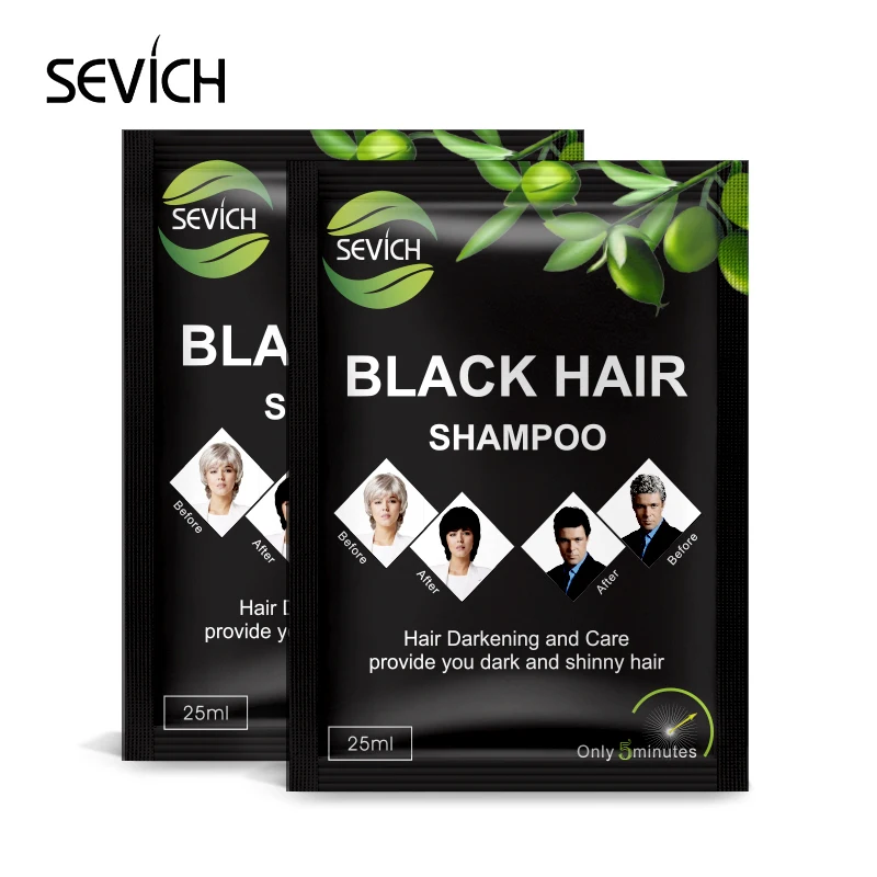 OEM/ODM hair color natural instant shampoo hair Dye Magic Black Shampoo For Grey Hair