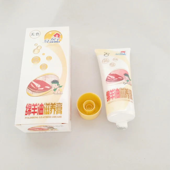 60g colorless lanolin glossy leather nourishing shoe shine polish cream