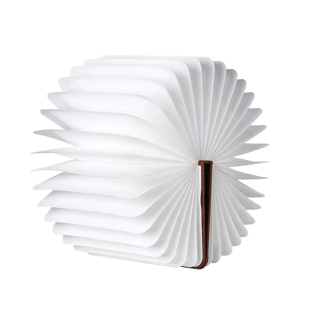 Portable book reading light wooden mini book table lamp small clip on book light