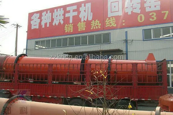 Mobile rotary dryer for drying sludge, sawdust, coal, coke, mill scale, phospho gypsum