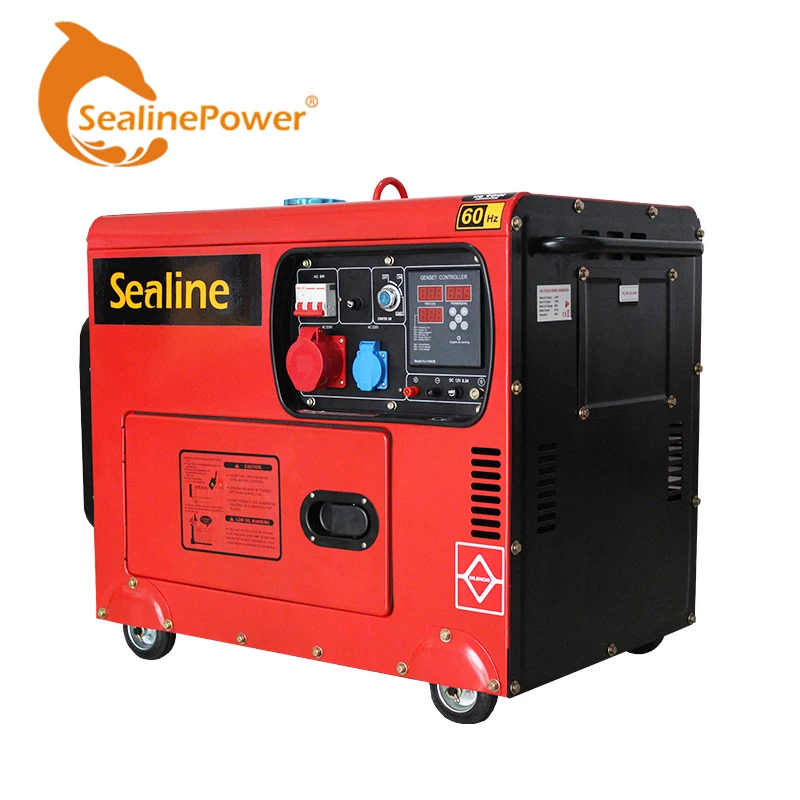 Распродажа 5KW 6.25KVA AC трехфазный super silent дизель-генератор (использовать SE186FAE дизельный двигатель)