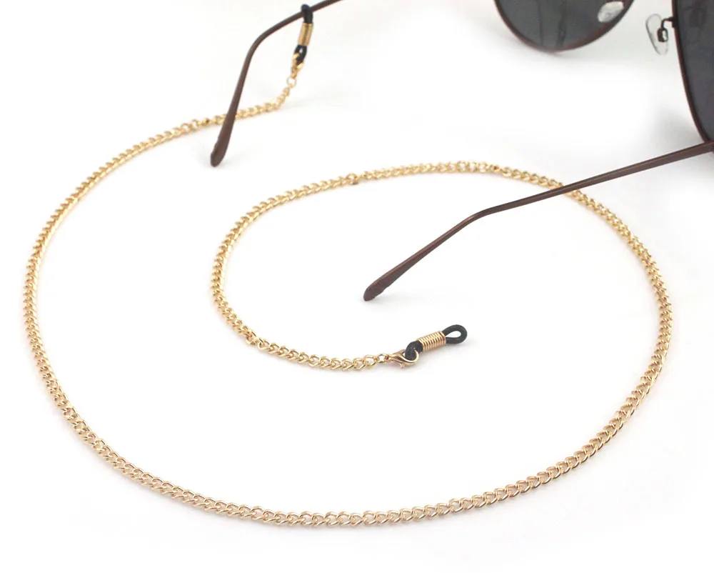 Gold Simple  Sunglass Strap  Eyeglass Cord Eyeglass  chain Crystal Sunglasses Lanyard Czech Bead