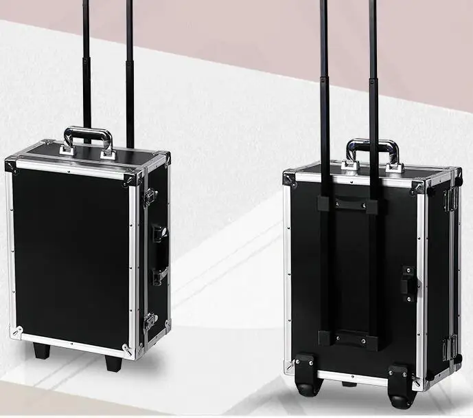 
Custom size Carrying Trolley Aluminum Tool Case with Wheels or Rolls 