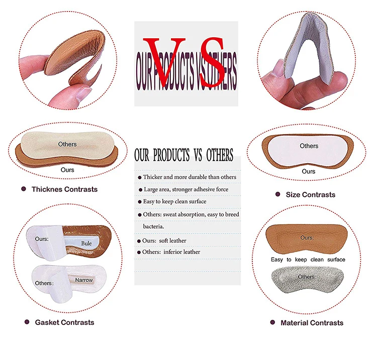 Back Heel Cushion Insoles Anti Slip Shoe Cushion Blisters Heel Pads Grips Liners