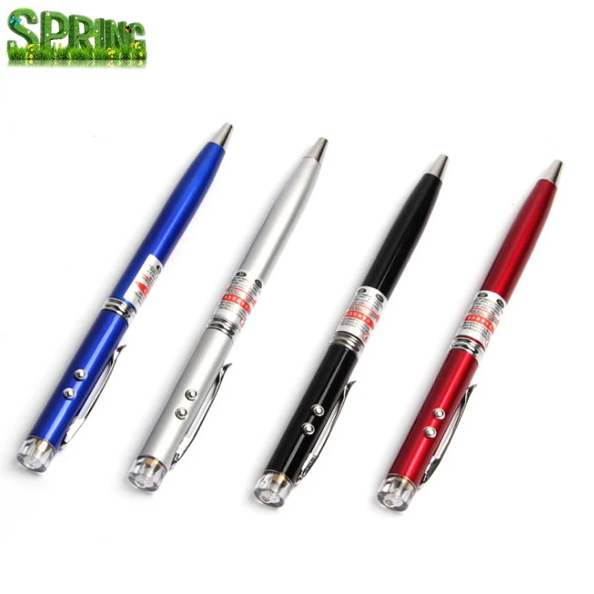 High Quality Multi-Purpose Handheld LED Laser Ballpoint Pen Flashlight PPT Electronic Light Pen Beating Pen
