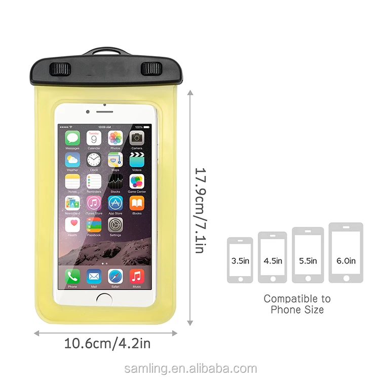 Оптовая Универсальный ПВХ IPX8 Работает Водонепроницаемый Прозрачный Мешок Мобильного Телефона Пыле Противоударный Аксессуары