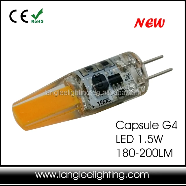 10-30VDC 12V 24V Silicone 1505 COB Capsule Cap LED Bulbs G4 Light Lamp Bulb