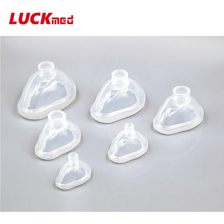 Многоразовая медицинская силиконовая маска для анестезии и реанимации кислородом, один и два круглых куска