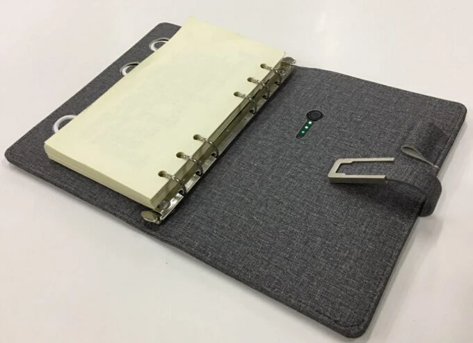 
diary power bank A6 6000mAh notebook power bank note book charger compatible ios & Android 