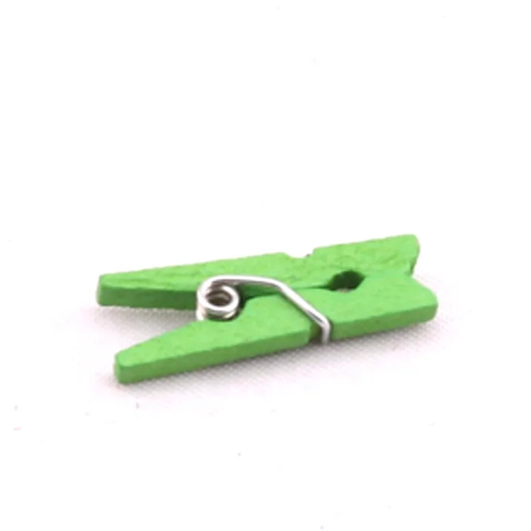 Eco-Friendly Color 2.5 cm Spring Clothespin Wood Clips For Home Decoration