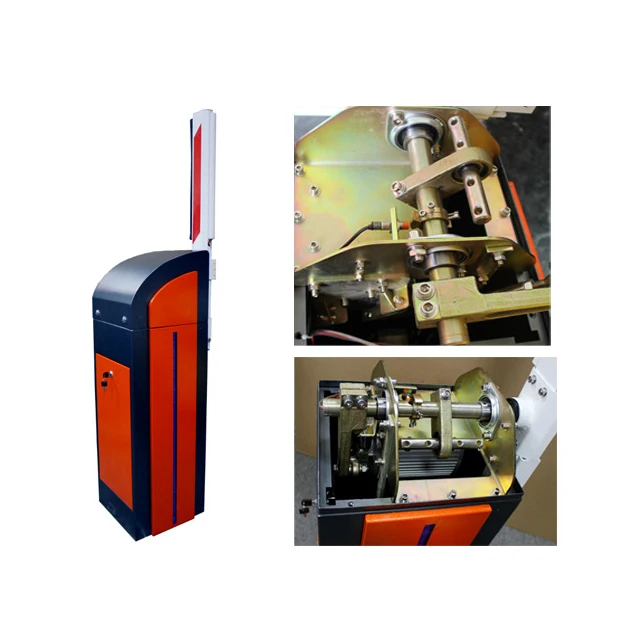 Automatic parking barrier gate for traffic toll system, boom gate and LED dispiay