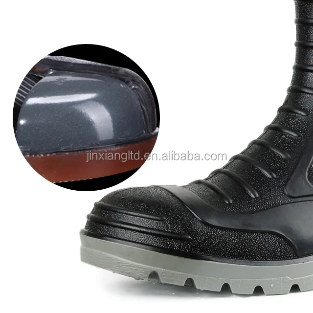 steel toe safety boots PVC Wellington rain boots JX-988