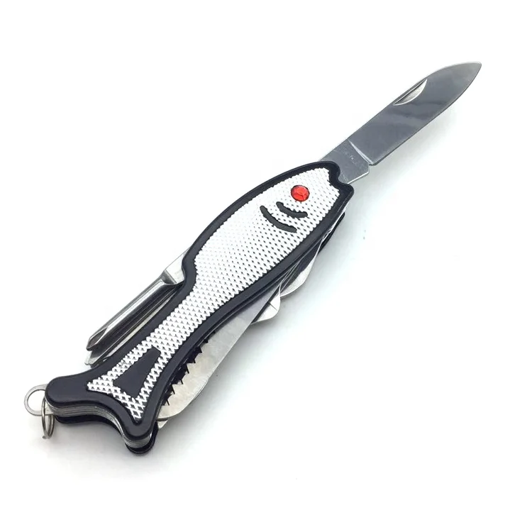 Funny fish shaped pocket knife camping multi tool knife