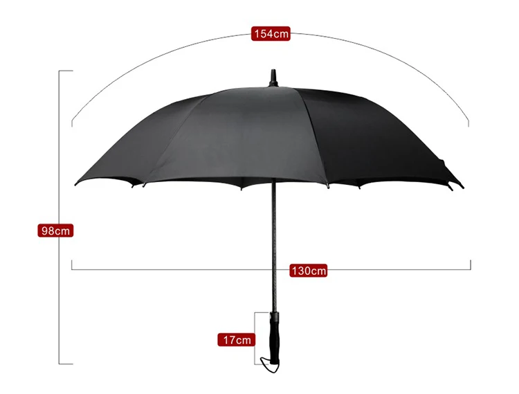 golf umbrella 62 inch windproof fiberglass ribs large golf umbrella with custom logo print for promotional golf umbrellas