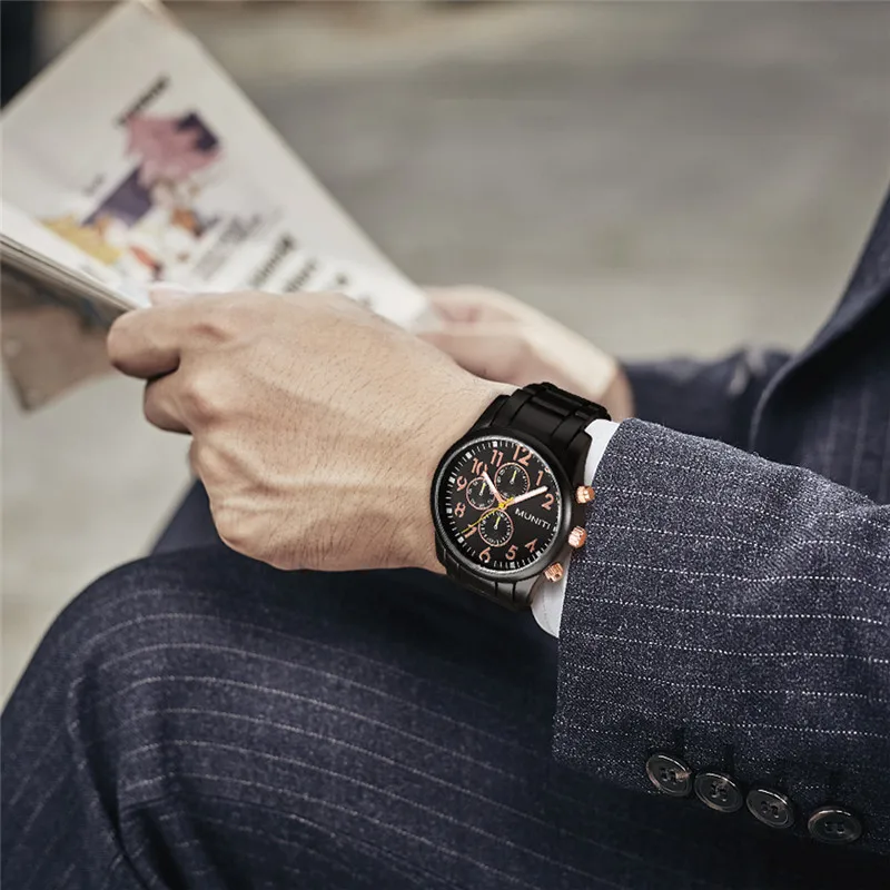 Shenzhen MUNITI cheap cost colors new fashion style analog full diamond around quartz wrist men watch in Shenzhen factory