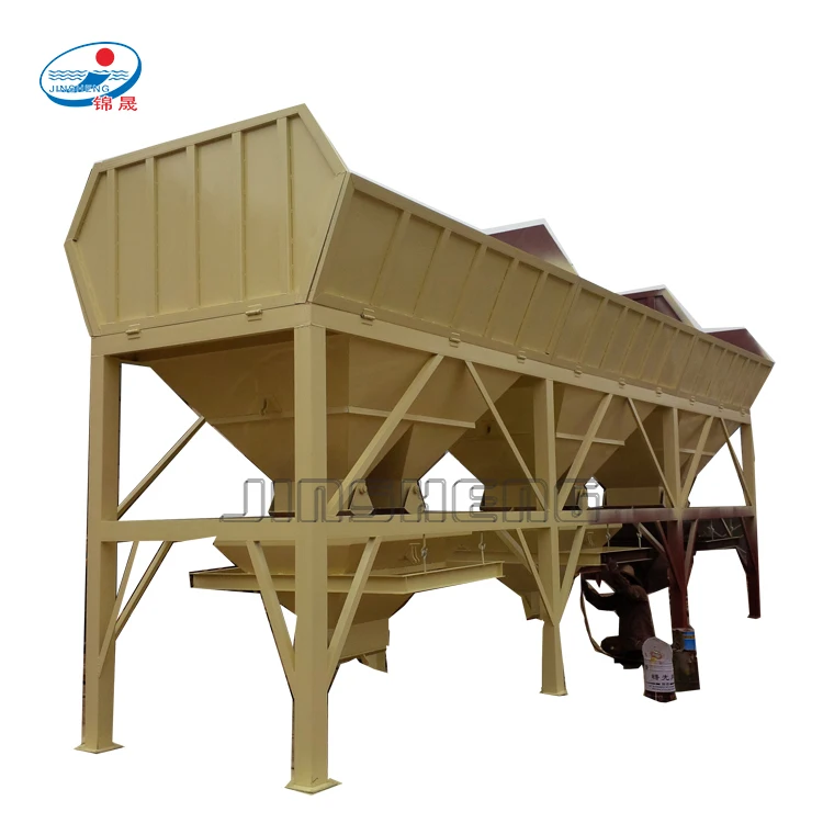 3 bins aggregate mixed soil batch machine used for concrete batcher plant