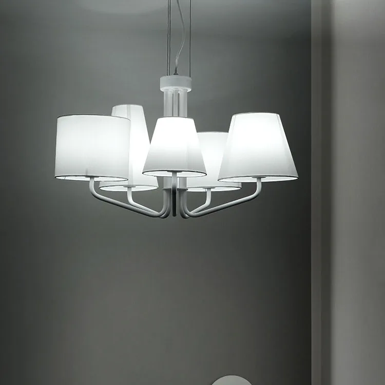 
Hot Selling 6 lamp Modern decorative pendant lighting chandelier yellow white green 