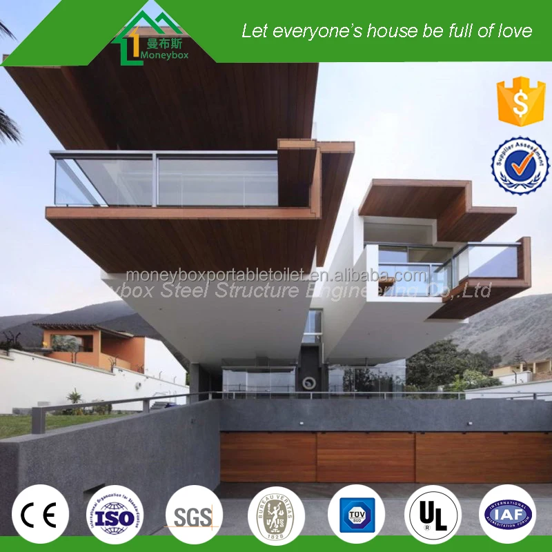 Ветрозащитный противопожарные эко-индивидуальные двухэтажный дешевые сборные дома с сборные лестницы стали