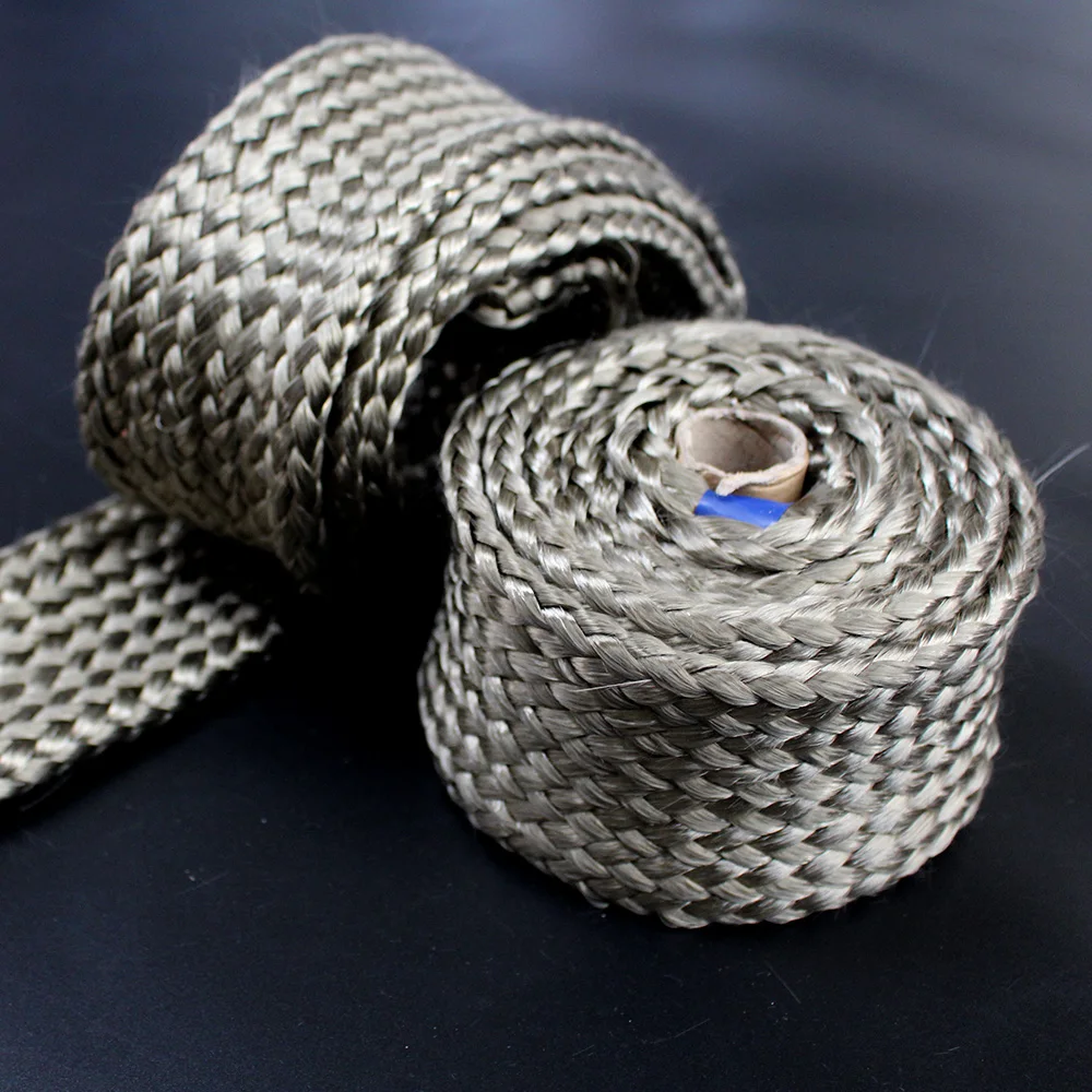 LAVA rock fiber basalt insulation Heat Resistance Braided Titanium Sleeve