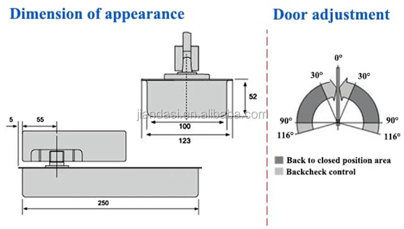 
Glass Door Hydraulic Closer Floor Springs Manufacturer 