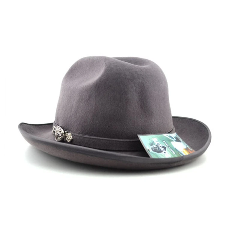 Winter Plain Dyed Wool Felt  Custom Decoration Fedora Hat