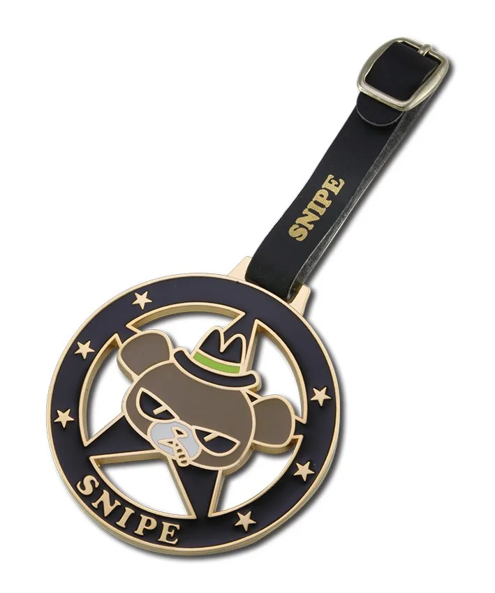 Factory Custom Golf Bag tag name tag and hang tag with leather strap