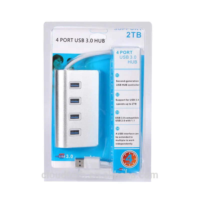
Elegance 4 port usb hub Aluminium USB HUB Powar Adaptor 