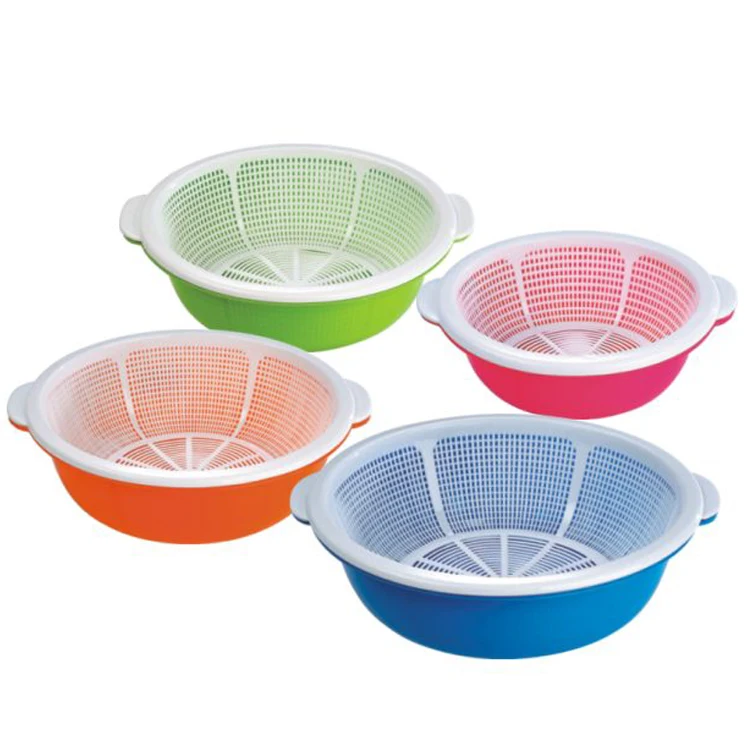 Kitchen vegetable fruit plastic colander and strainers