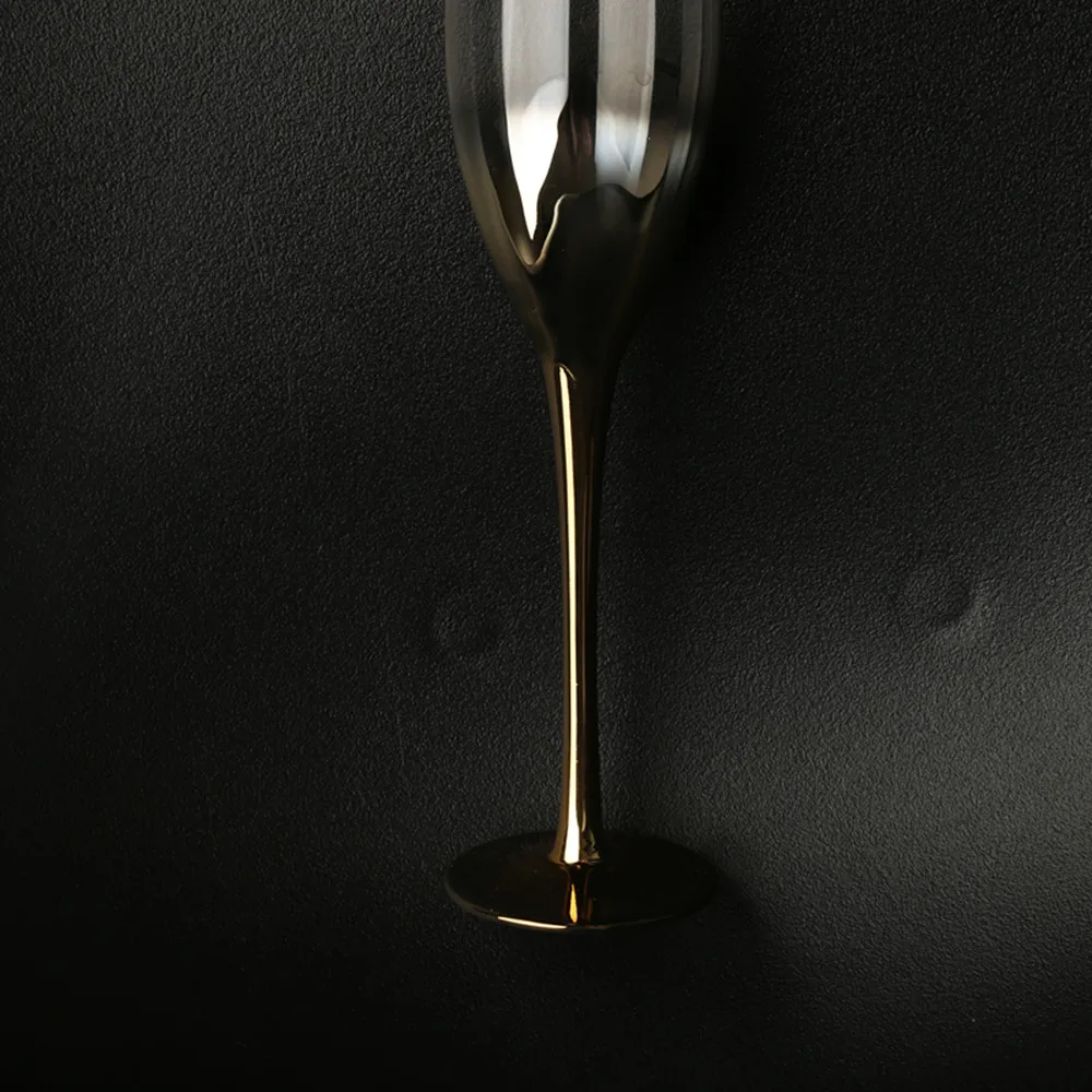 
Set Of 2 Hand Blown Electroplating Custom Wedding Cristal Flute Champagne Glass 