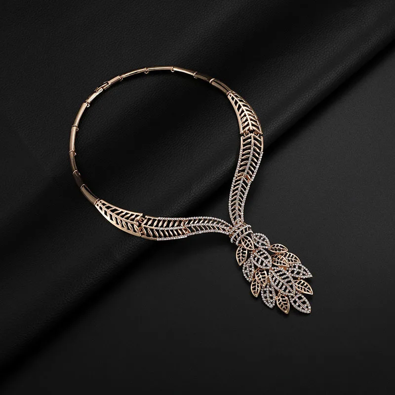 China India style fashion Luxury jewelry plated earring necklace sets fine dubai jewelry sets gold jewelry set women