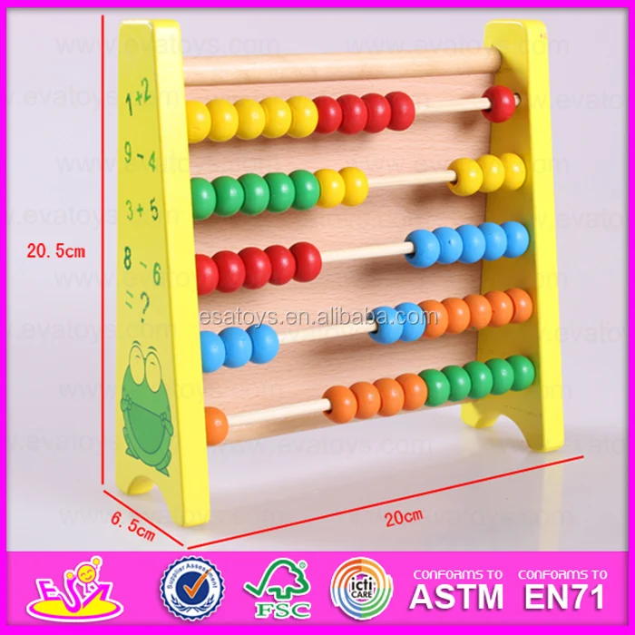 Colorful Wooden Soroban 10 racks Wooden beads abacus toy,Educational Counting Toy Wooden Abacus Rack with magnetic board W12A020