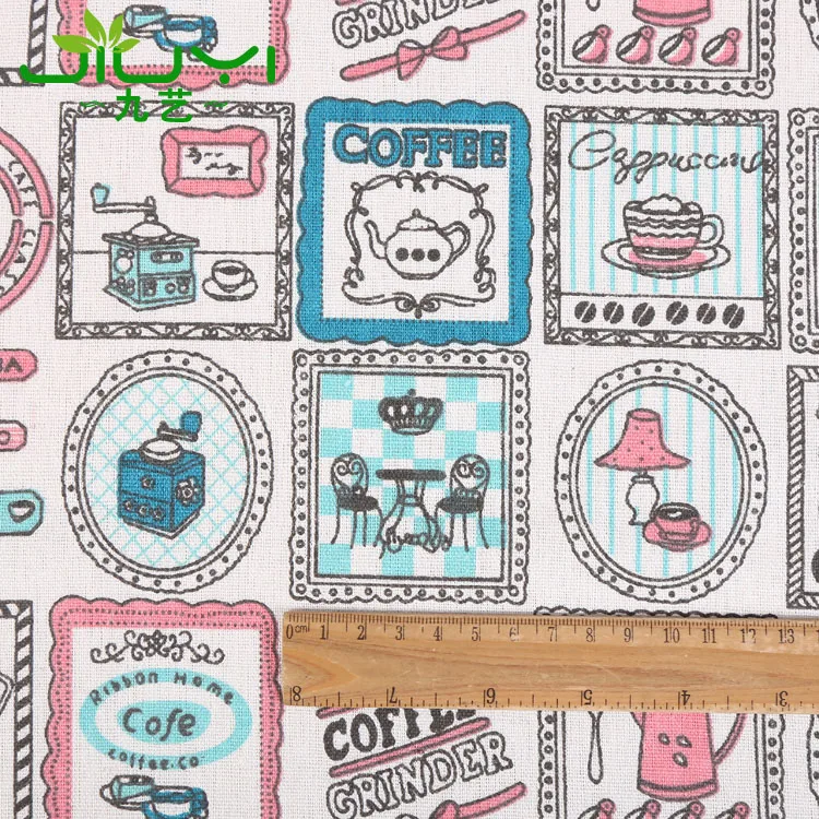 Hometextile hot sale 70%cotton 30%linen printed linen curtain fabric for clothing