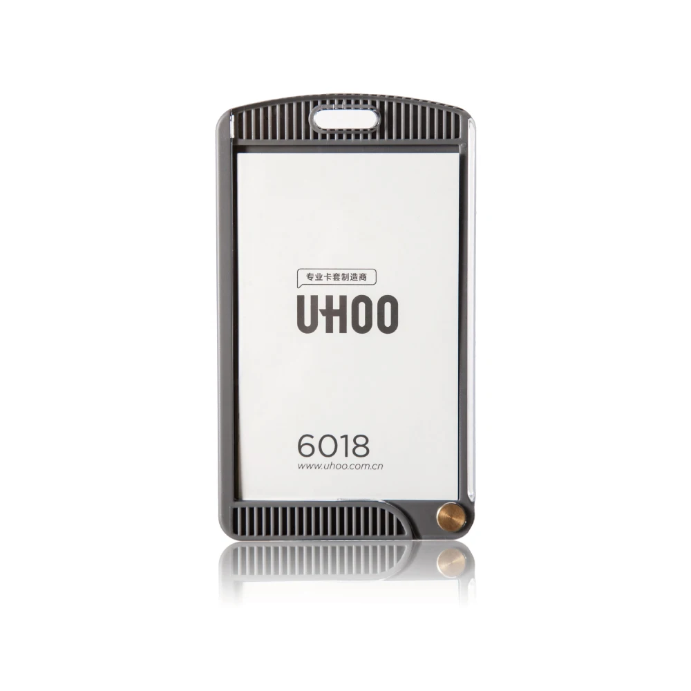 
Manufacturer High quality unique rotating design leather badge holder set 