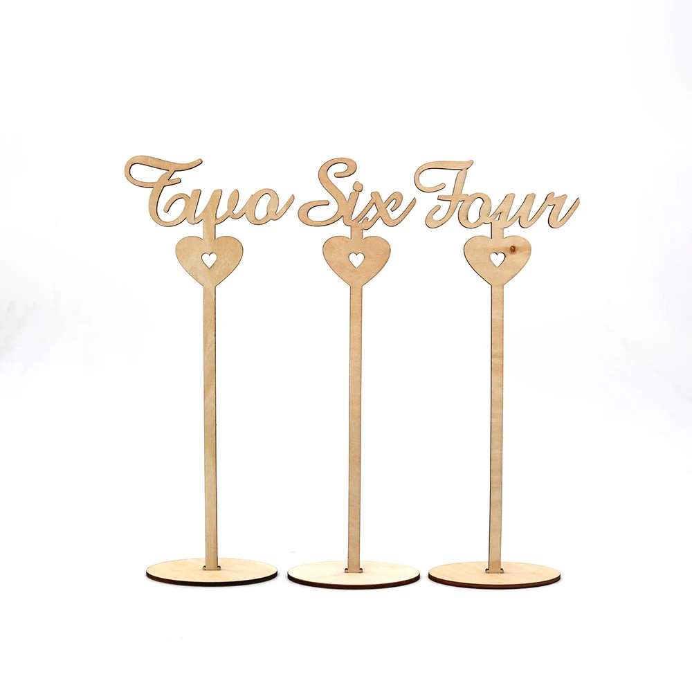 Самодельные деревянные цифры для стола