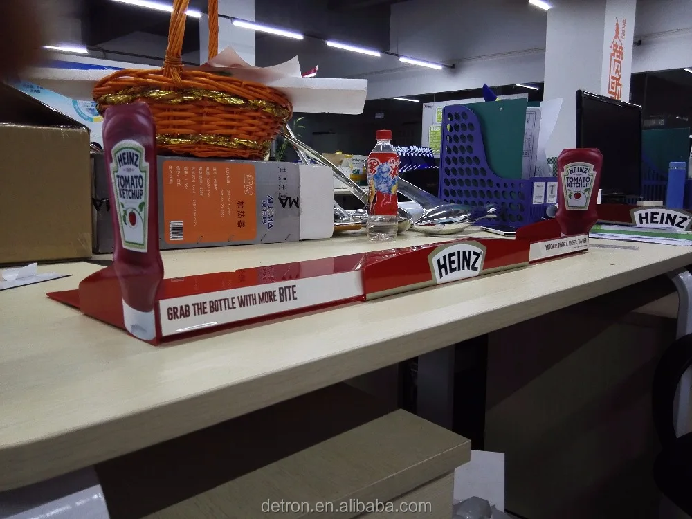 Acrylic tray display Countertop shelf display For Heinz