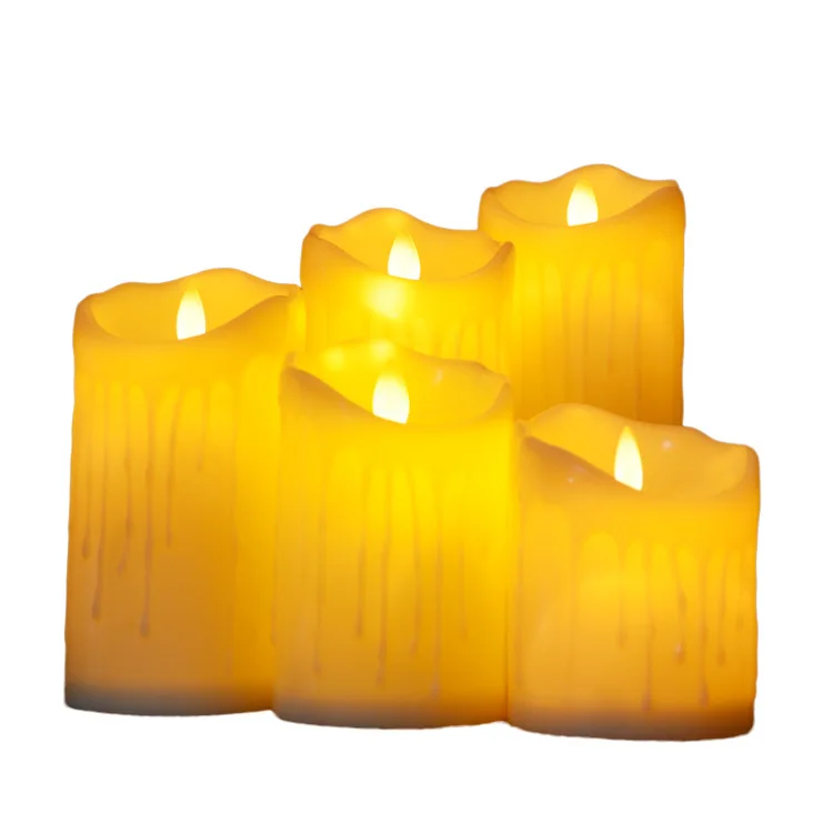 Battery Operated LED Flameless Pillar Candles