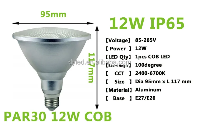 3 Years Warranty Dimmable Lamp IP65 Par20 Par30 Par38 Led Garden Lighting COB Outdoor Led Spotlight 7W 12W 15W With CE RoHS
