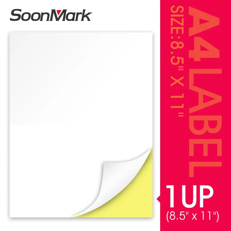 Full sheet a4 custom paper label sticker 8.5 x 11 shipping/mailing/address labels