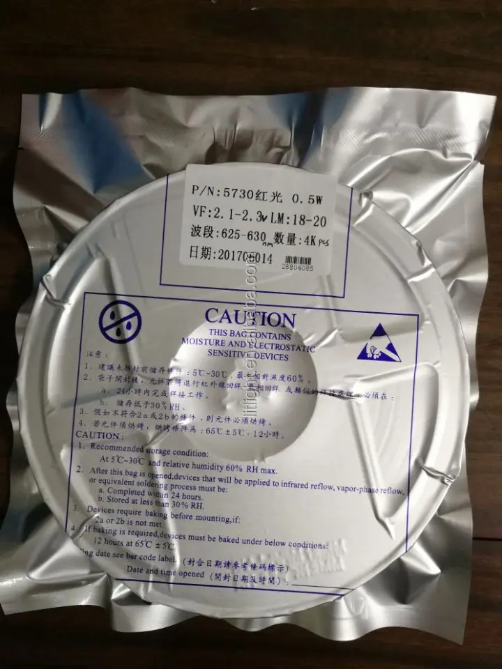SMT PLCC-2 Epistar Epileds Sanan Chip 585nm 590nm 592nm 595nm Yellow, 620nm 625nm 630nm Red, 0.5W 5730 SMD LED diode Datasheet