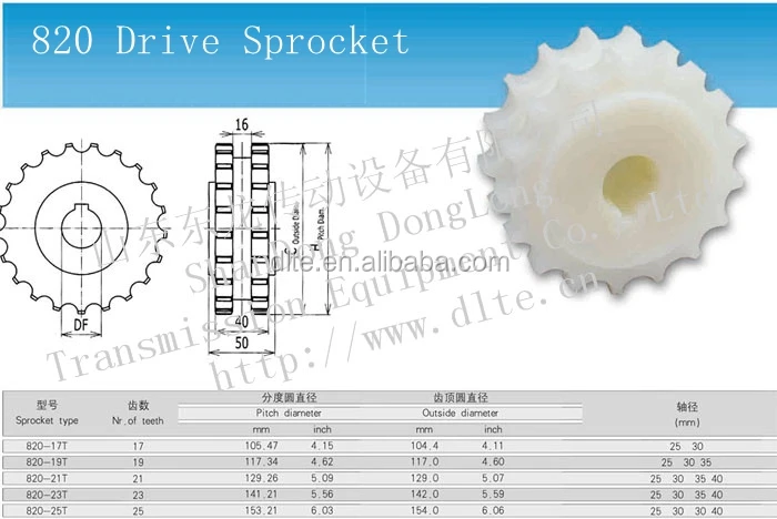 820 Series Wheel Sprocket Conveyor Equipment Components