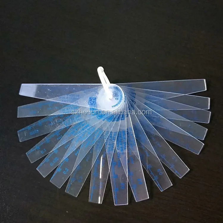 Precision plastic gap gauge  thickness gauge 13pcs/set measuring range  0.05 to 1.00mm