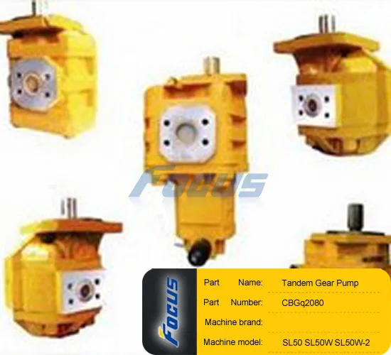 SHANTUI Wheel Loader SL50 SL50W SL50W-2 Spare Parts Tandem Gear Pump CBGq2080/