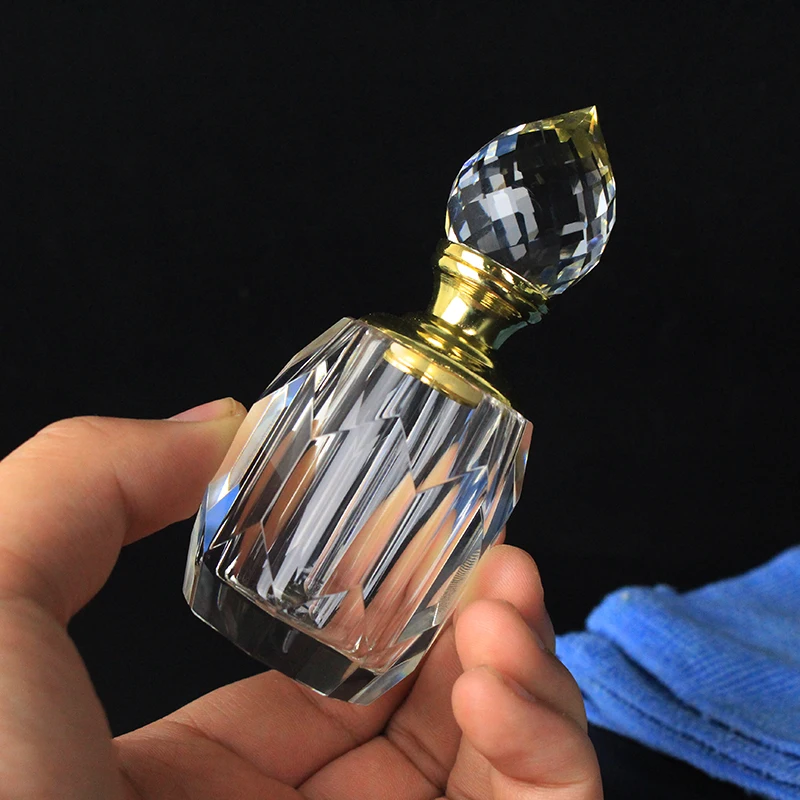 12ML Manufacturer Perfume Bottle Crystal Decorated Glass Stick Dropper Cap
