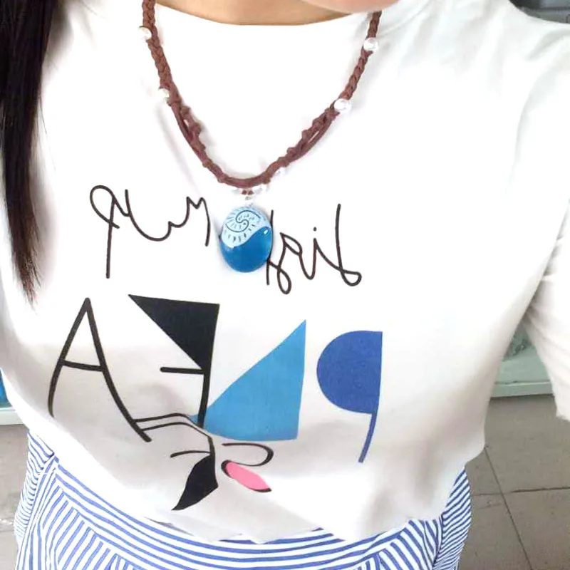 Popular movie cosplay Moana necklace resin pendant handmade necklace