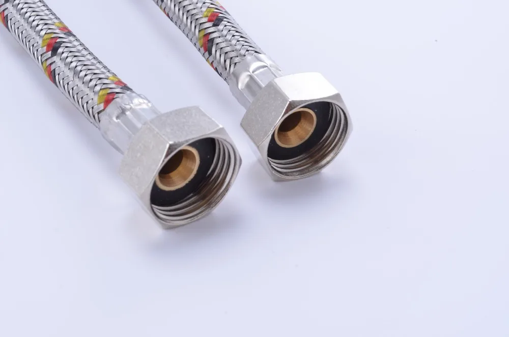 High Quality Basin Inlet Water Stainless Steel Braided Metal Flexible shower hose pipe