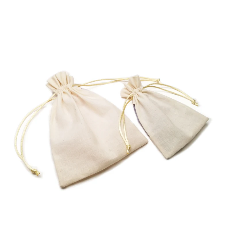 New fashion Wedding Christmas small drawstring cotton gift bag