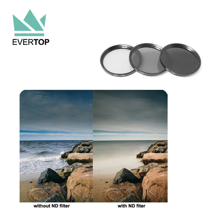 TS-ND, EVERTOP professional ND2 ND4 ND8 Neutral Density filter for Nikon,Canon camera