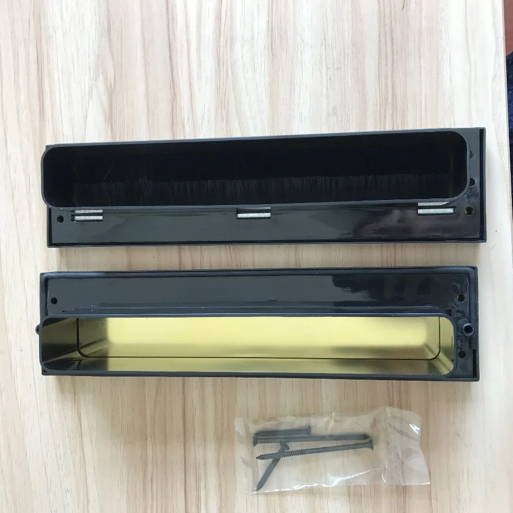 12-Inch UPVC Door Polished Letter box plate